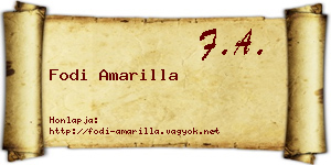 Fodi Amarilla névjegykártya